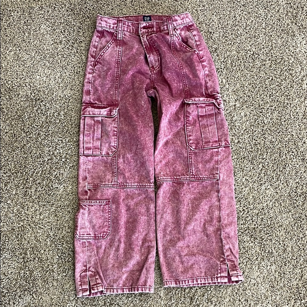 GAP Kids Maroon Cargo Pants